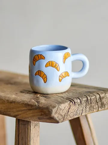 Millie kopp 11 cl - Blå, croissanter - Bloomingville