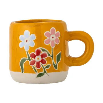 Millie kopp 11 cl - Gul, blomster - Bloomingville