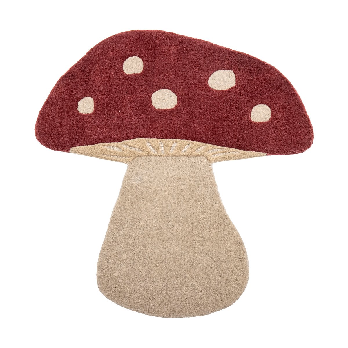 Bloomingville - Mushroom Teppe 85x90 Red