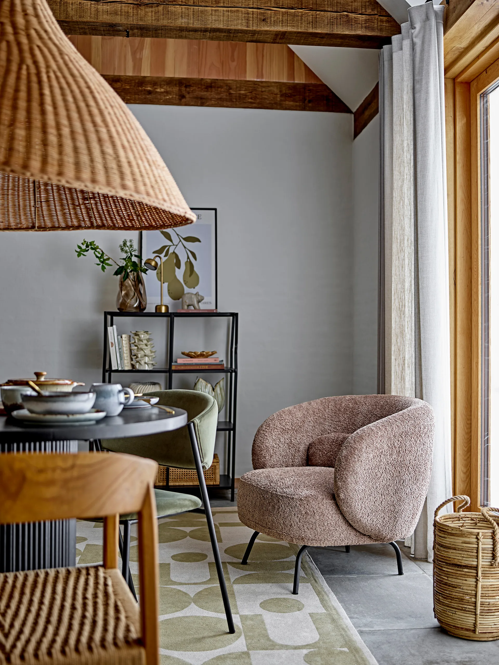 Niko bærbar bordlampe 35 cm, Brass Bloomingville