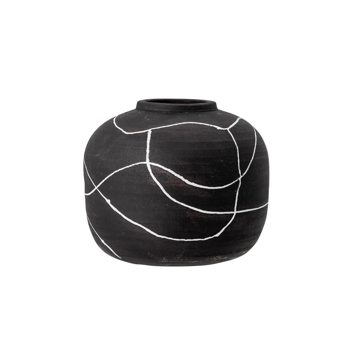 Bloomingville Niza vase terrakotta 16,5 cm Svart