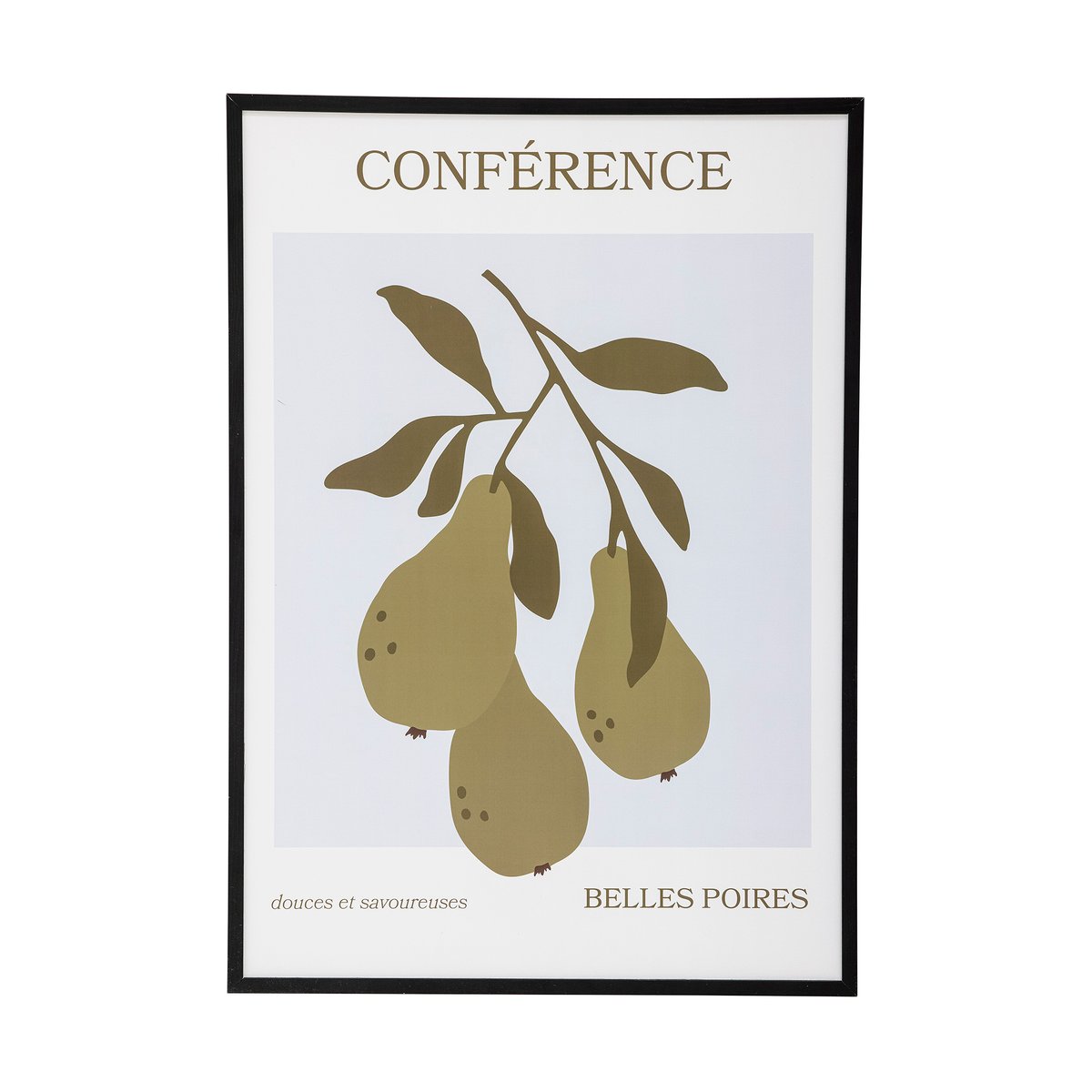 Bloomingville Poire plakat med ramme 52x72 cm Poire-black pine