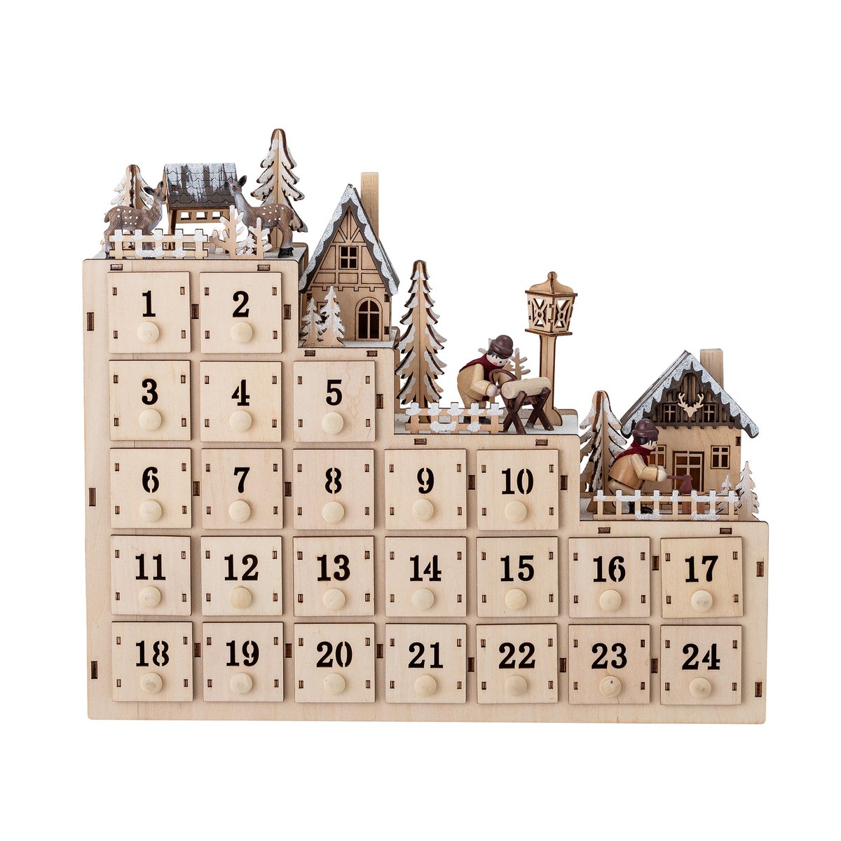 Richie julekalender 33 x 38 cm Natur