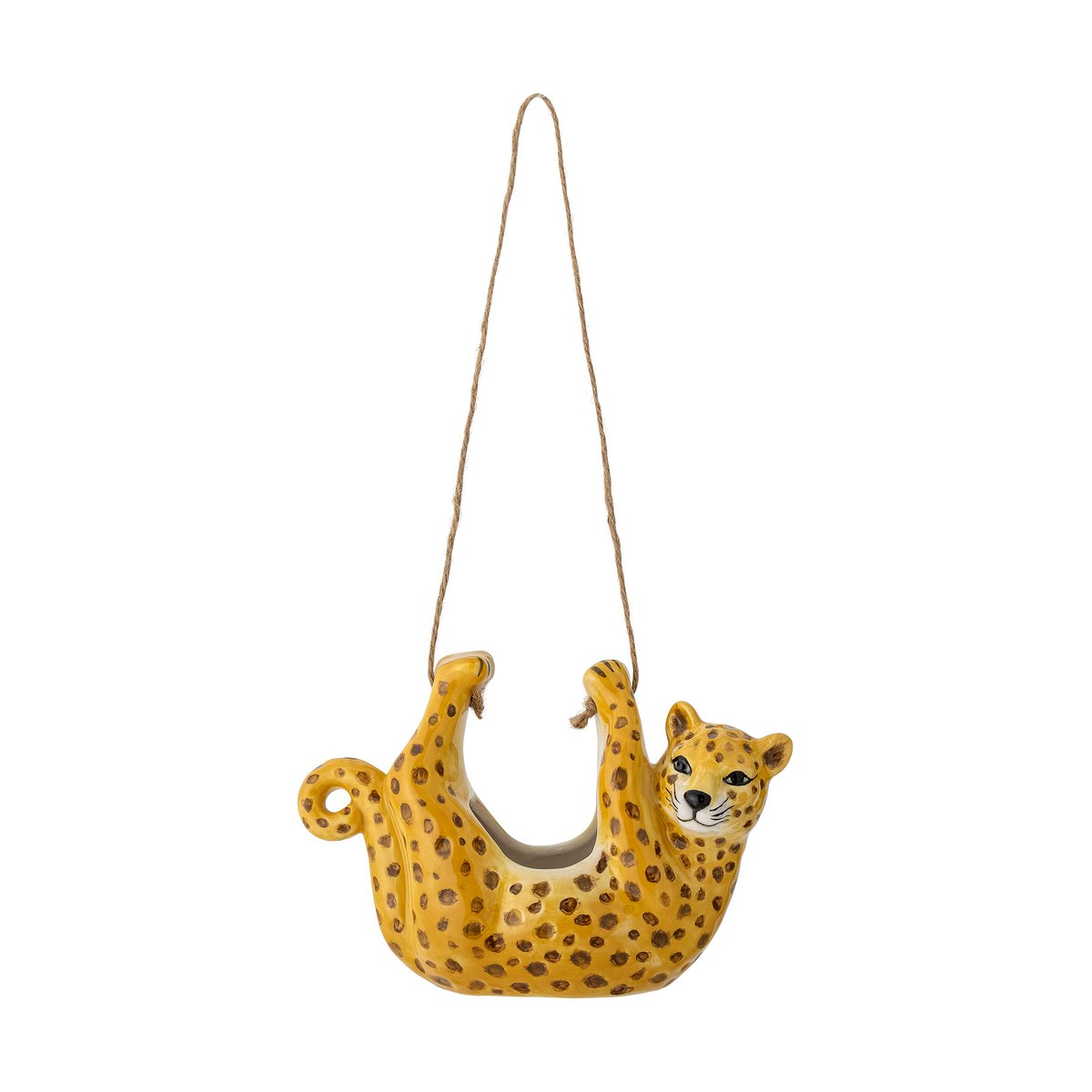 Bloomingville Roam hengende krukke Yellow cheetah