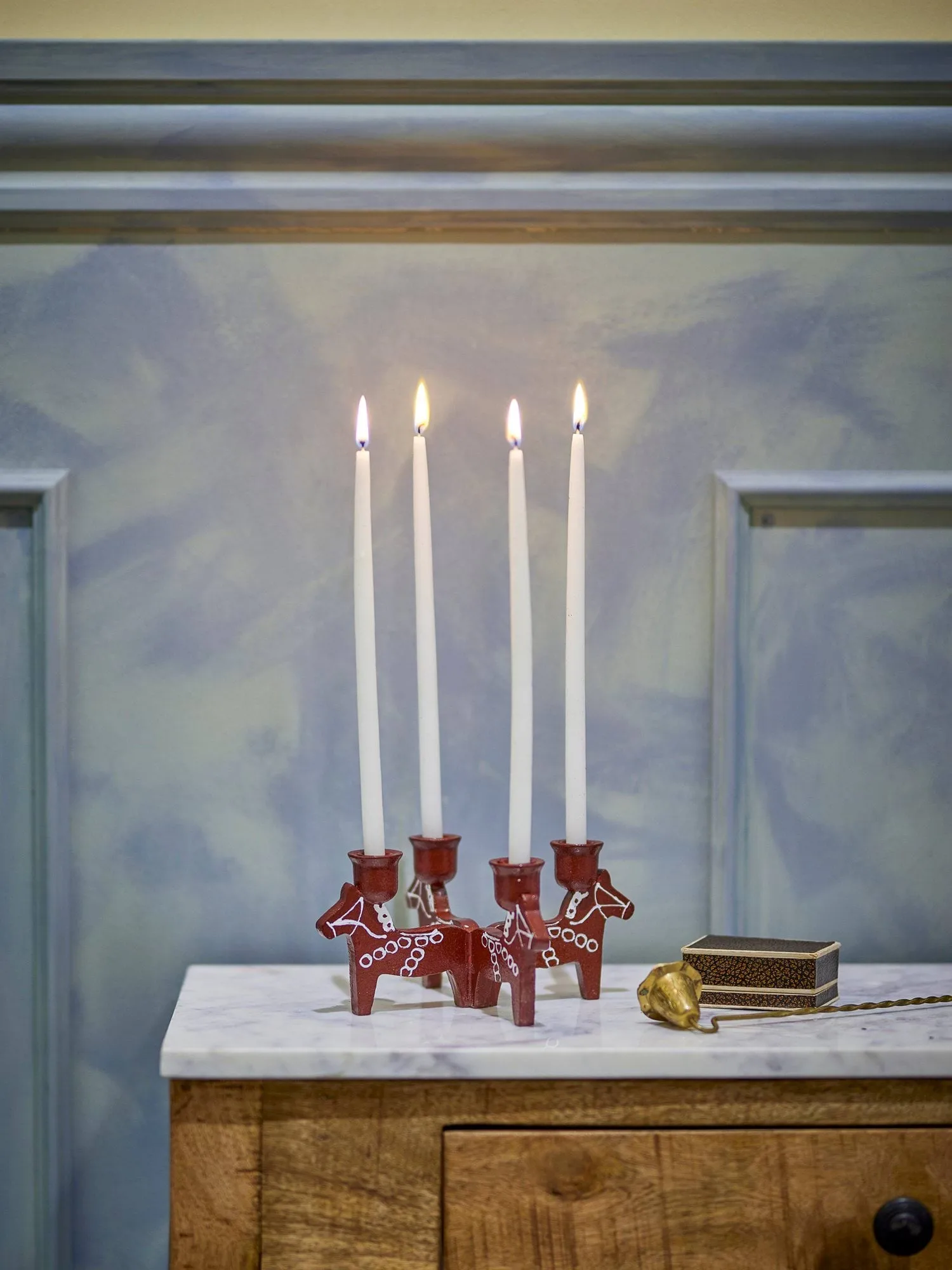 Siffer adventsstake, Rød, 23 cm Bloomingville