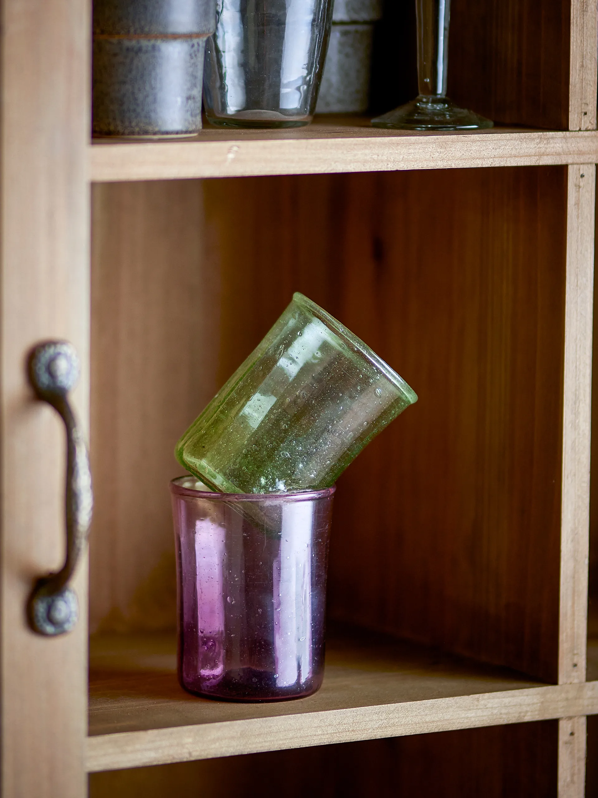 Sunil drikkeglass 2-pakning, Grønn Bloomingville