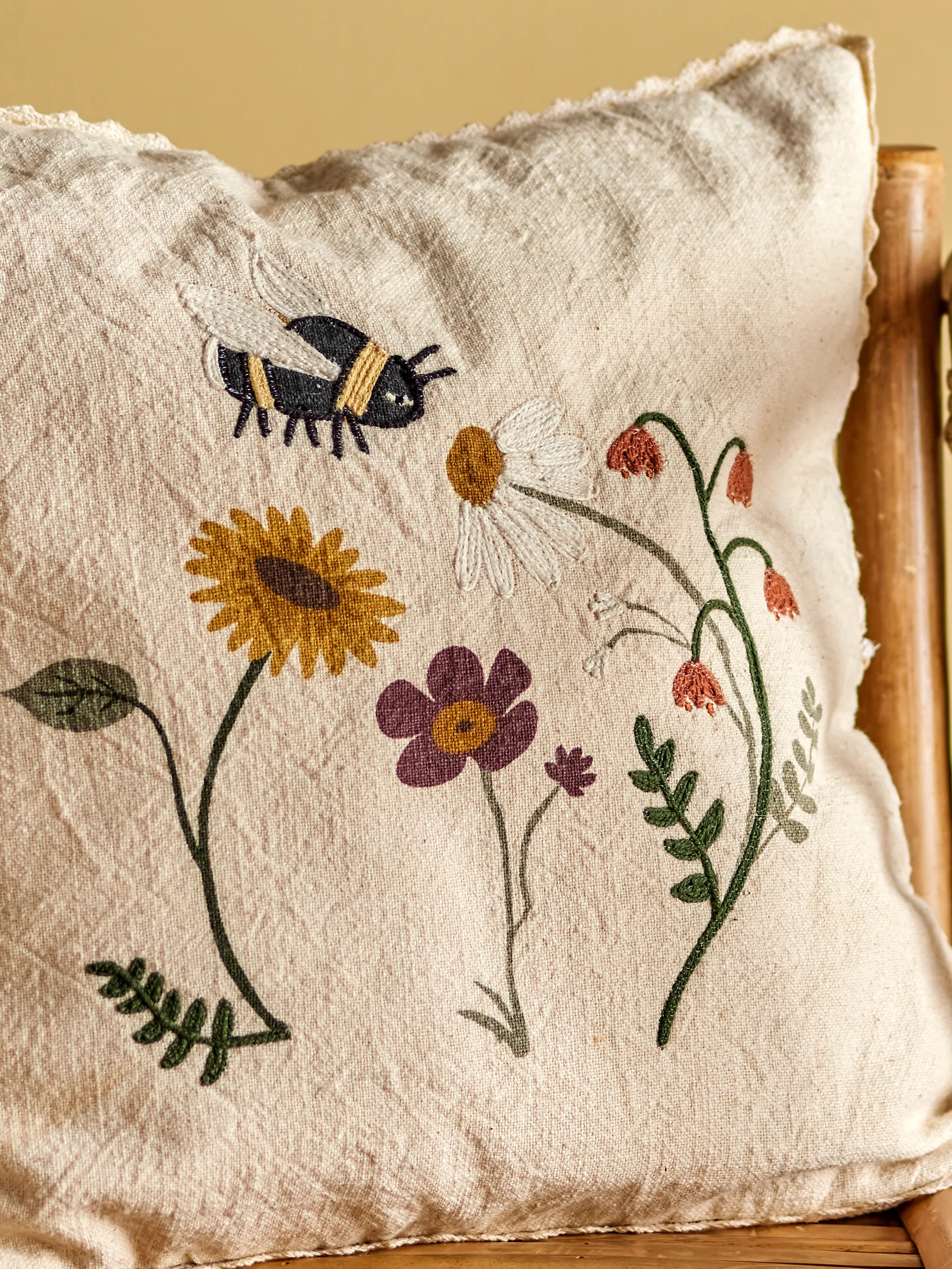 Tibbe pute 40x40 cm, Nature floral Bloomingville