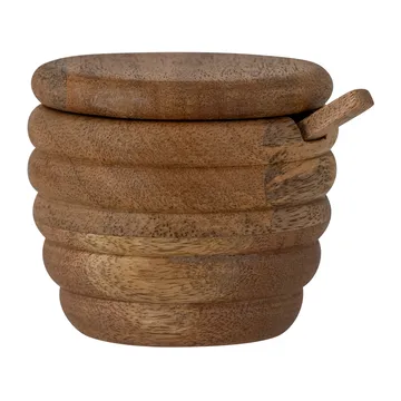 Tilda saltkar med skje Ø 9 cm - Natur - Bloomingville