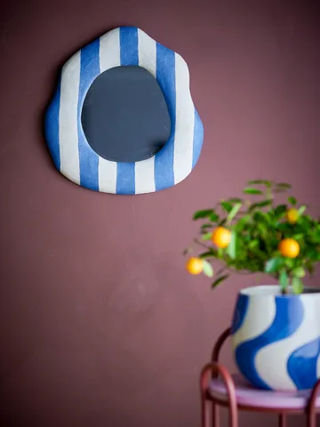 Travis veggspeil 39,5x38,5 cm - Blå - Bloomingville