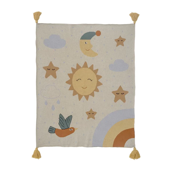 Vigge pledd 80 x 100 cm, Gul Bloomingville