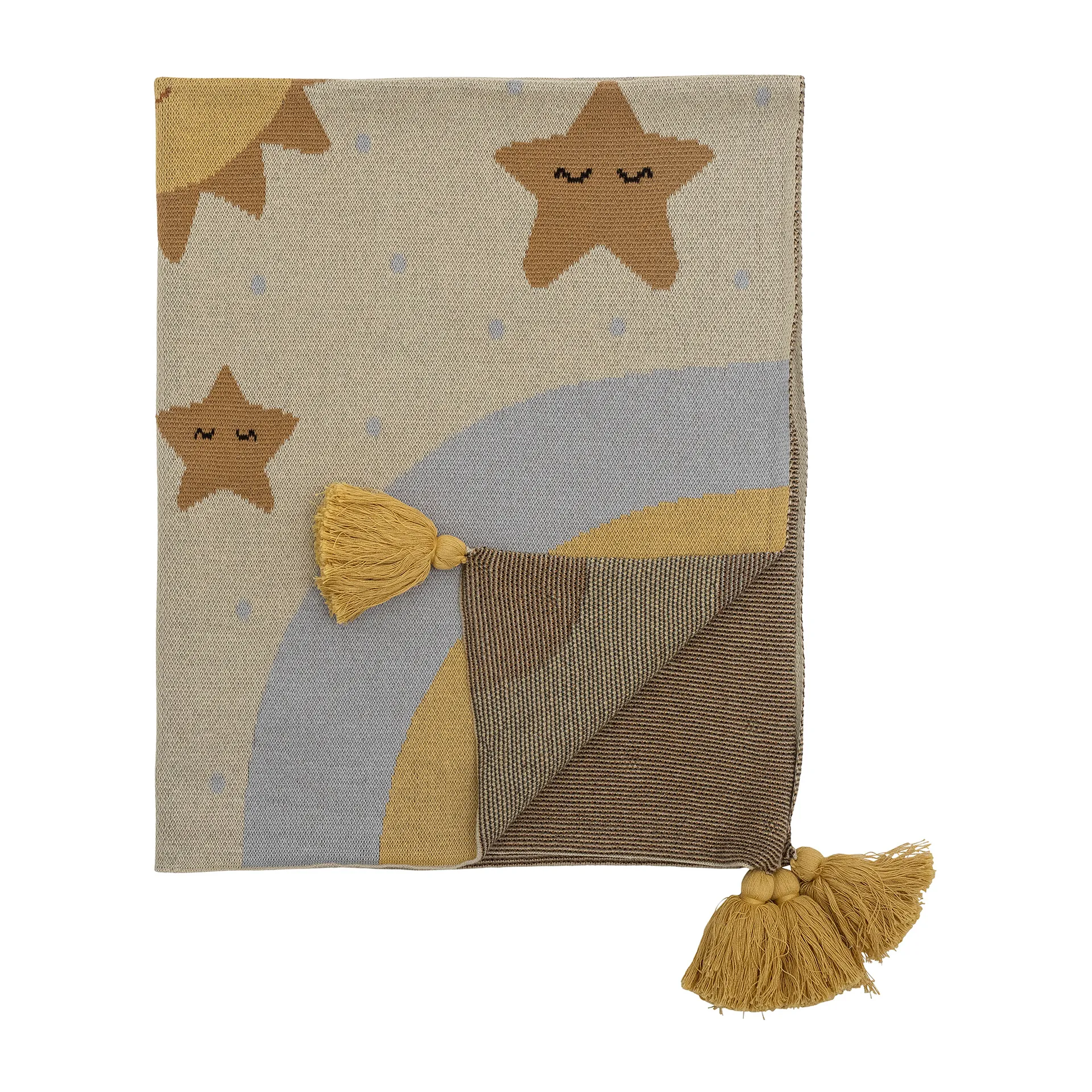 Vigge pledd 80 x 100 cm, Gul Bloomingville