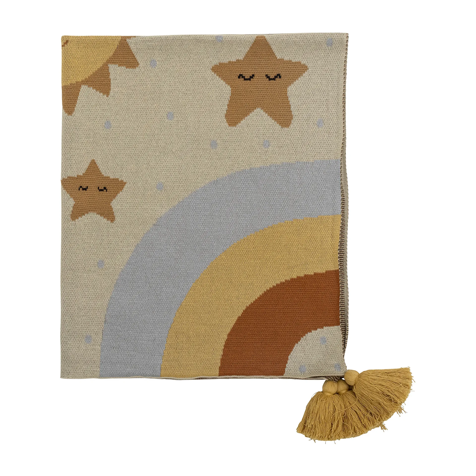 Vigge pledd 80 x 100 cm, Gul Bloomingville