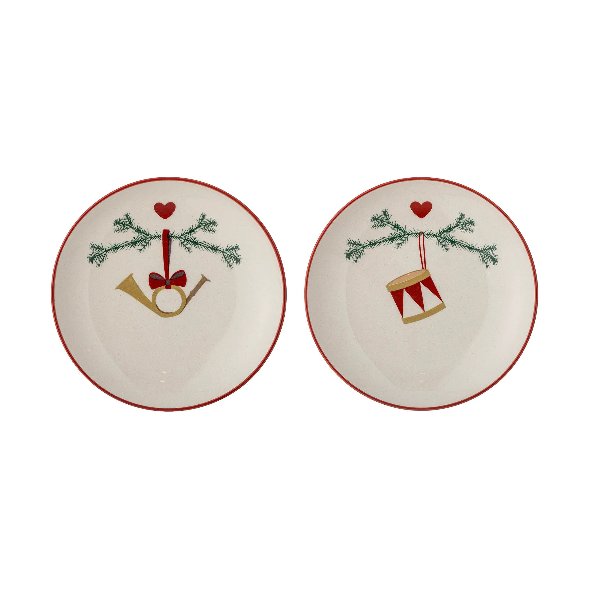 Yule tallerken Ø16 cm 2-pk, Hvit Bloomingville
