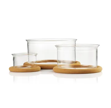Hot Pot skålsett med korklokk 3-pakning - Glass - Bodum
