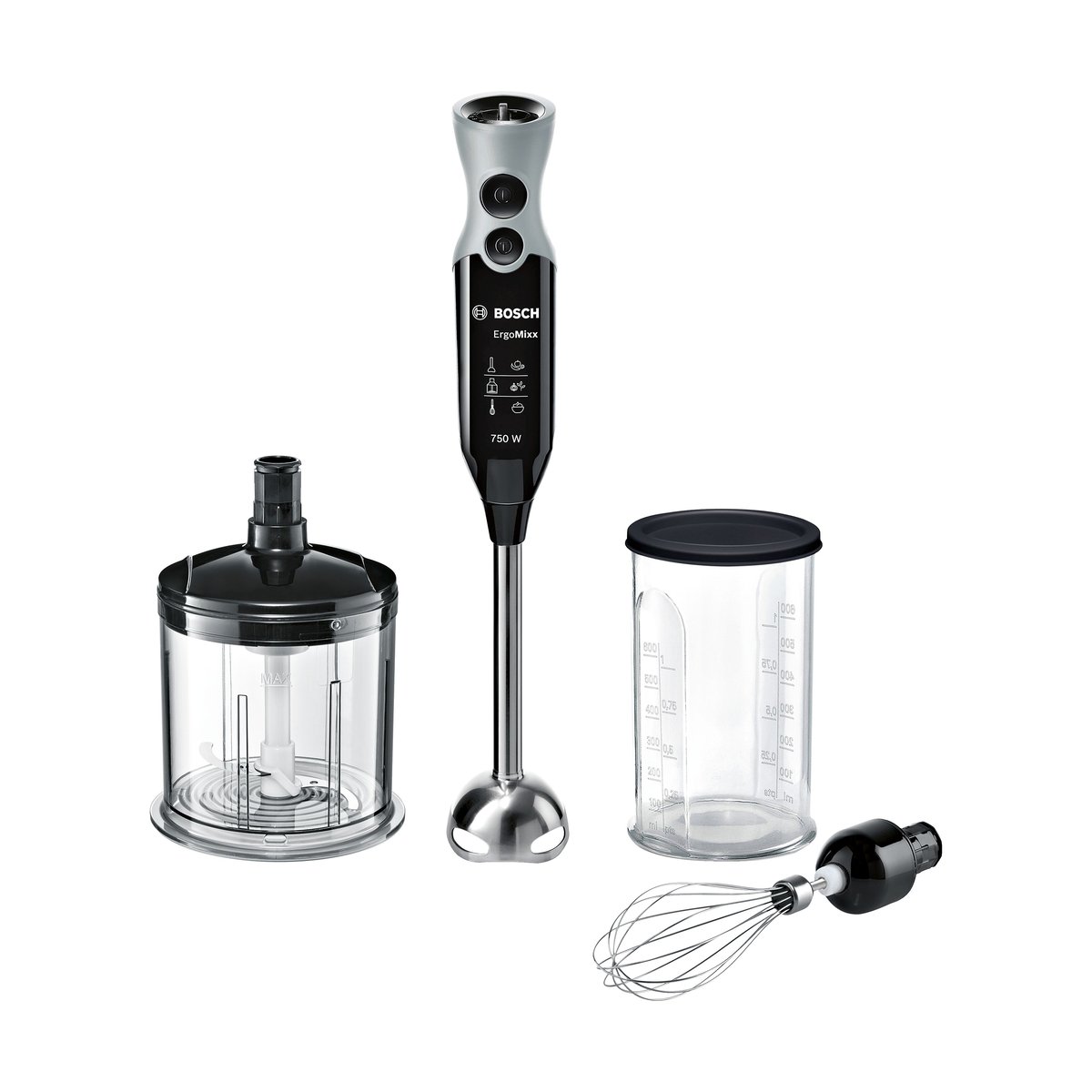 Bosch Bosch ErgoMixx MSM67160 stavmikser-sett 750W Svart-vindusgrå