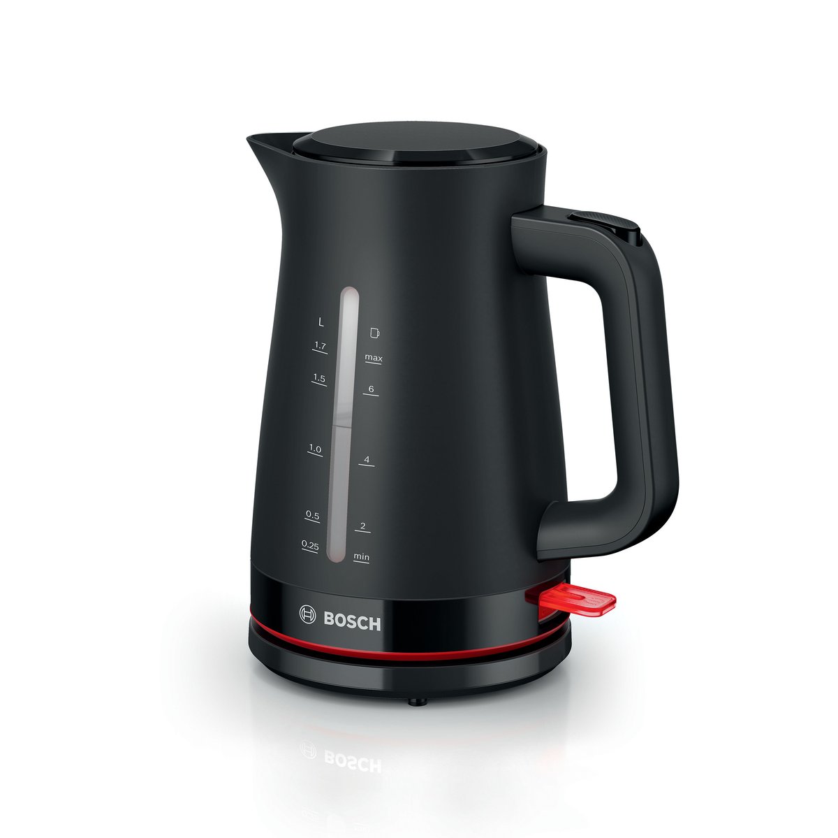 Bosch TWK3M123, 1,7 l, 2400 W, Sort, Vannivåindikator, Overopphetingsbeskyttelse, Trådløs