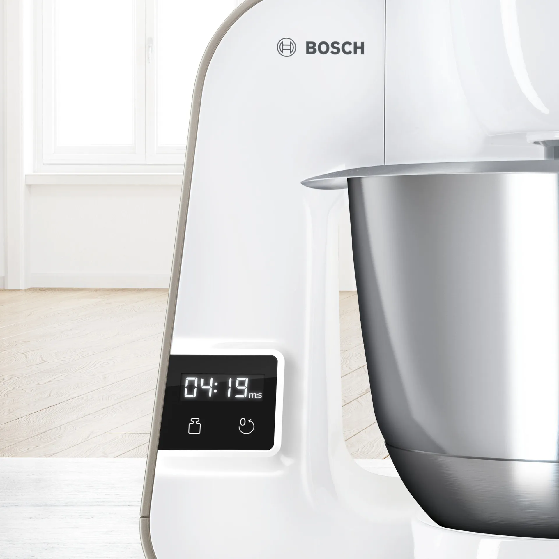 Bosch Serie 4 MUM5XW20 kjøkkenmaskin med vekt 1000W, Hvit champagne Bosch