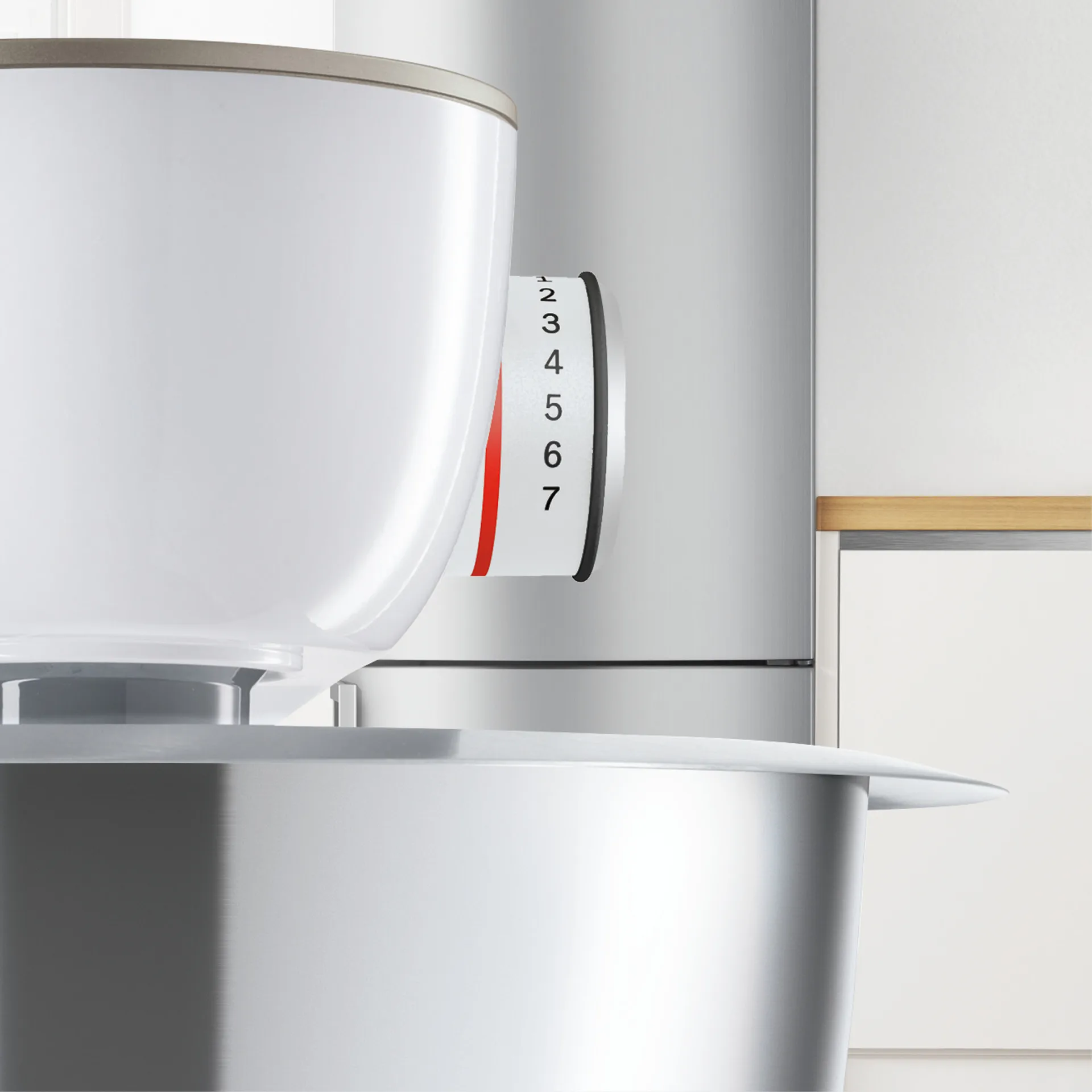 Bosch Serie 4 MUM5XW20 kjøkkenmaskin med vekt 1000W, Hvit champagne Bosch