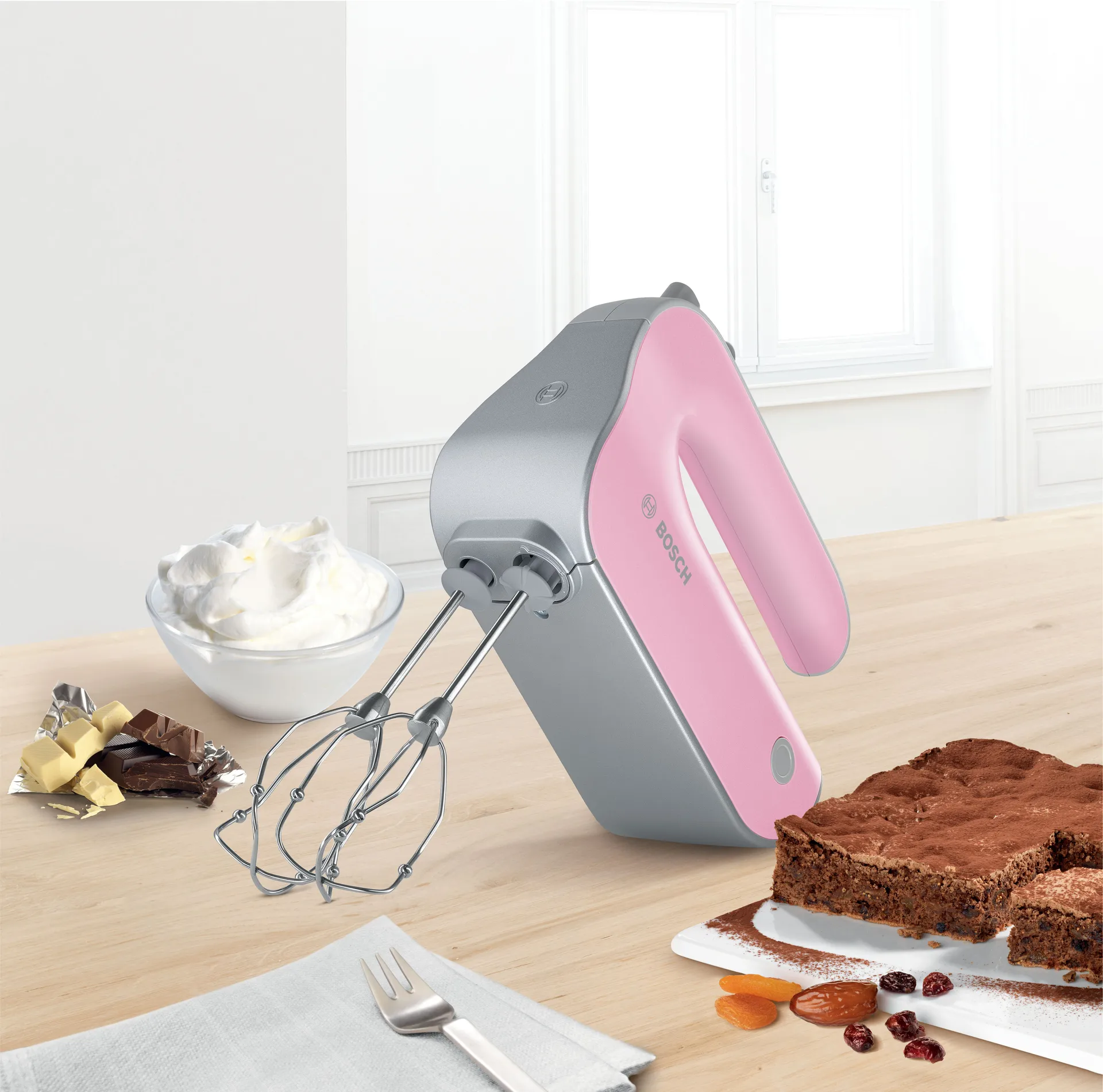 Bosch Styline MFQ4030 håndmikser 500W, Rosa-grå Bosch