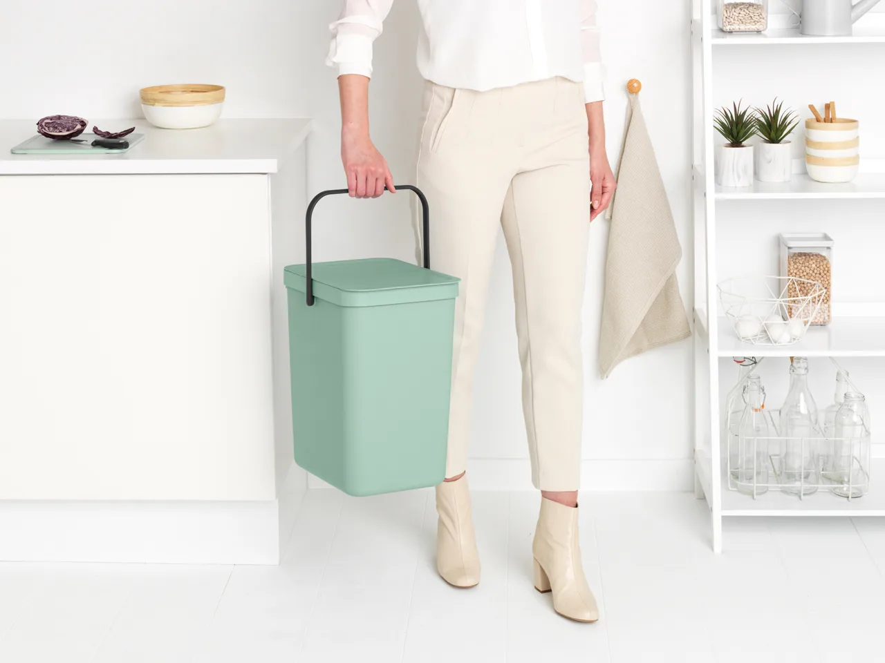 Avfallsbøtte Sort & Go 25L, Jade Green Brabantia