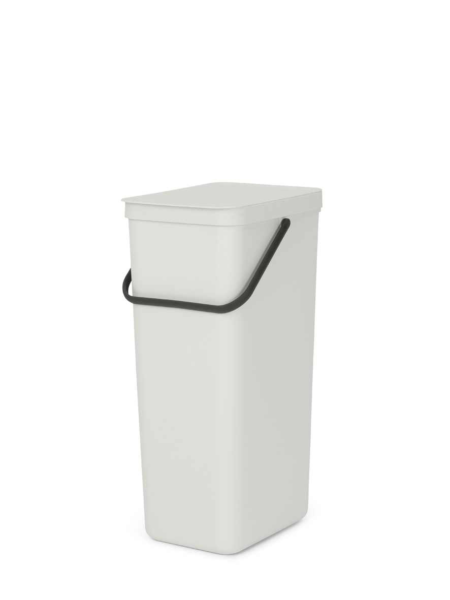Brabantia Avfallsbøtte Sort & Go 40L Lysegrå