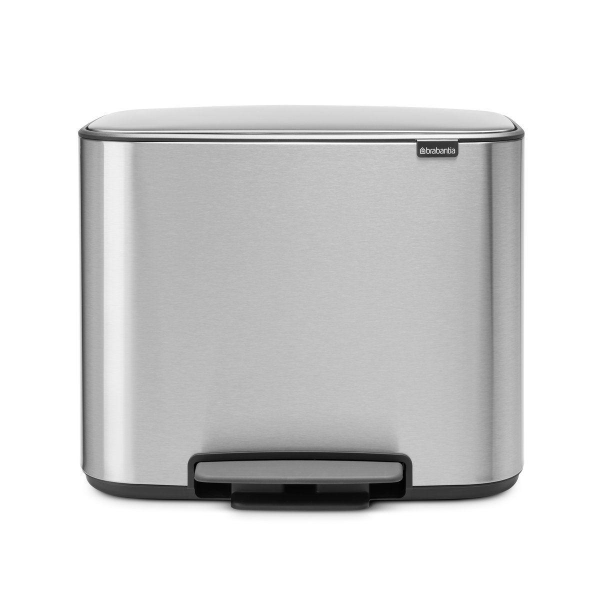 Brabantia Bo Pedal Bin - Søppelbøtte - flipp-lokk - 36 L - fotpedal - mattstål