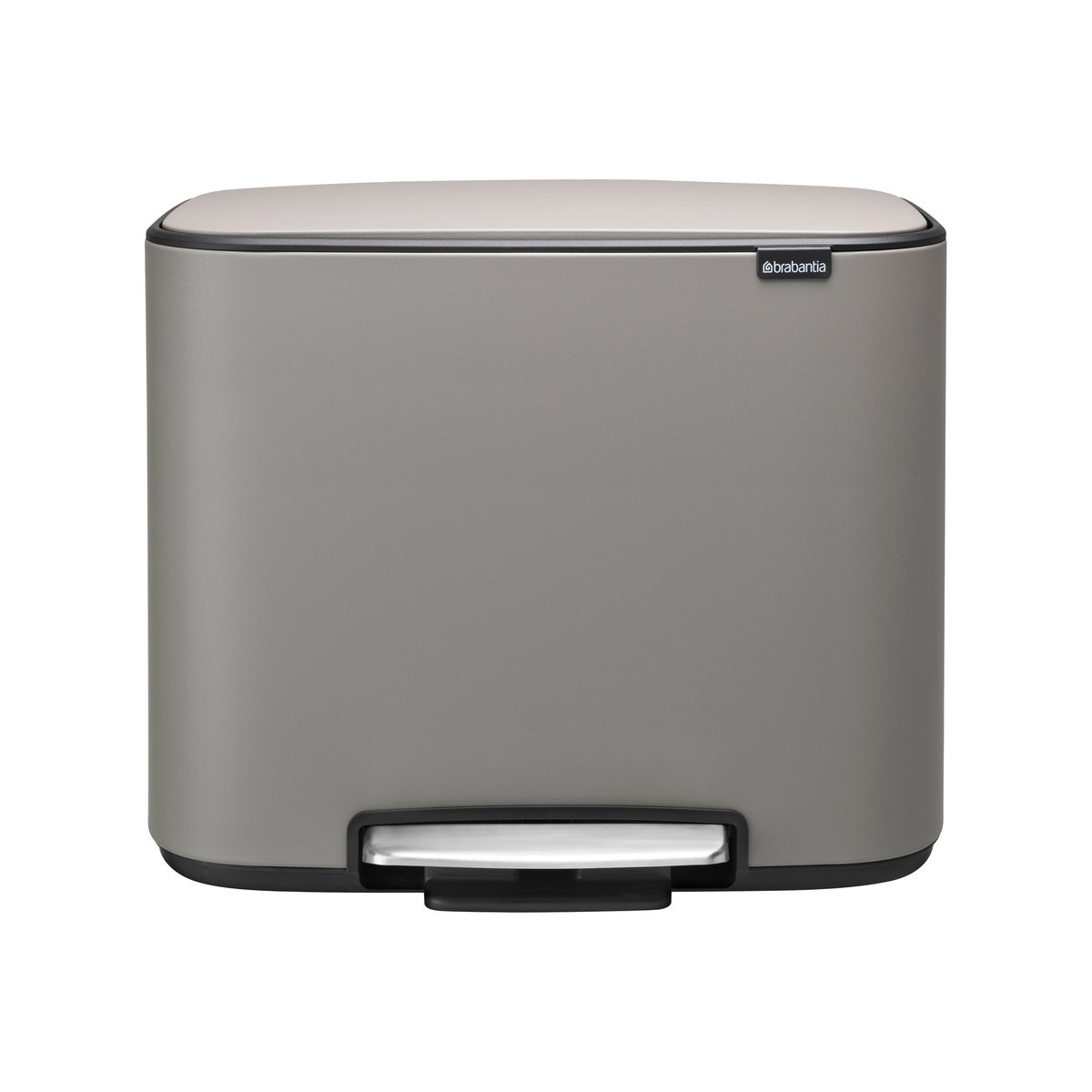 Bo pedalbøtte 3x11 l mineral concrete grey