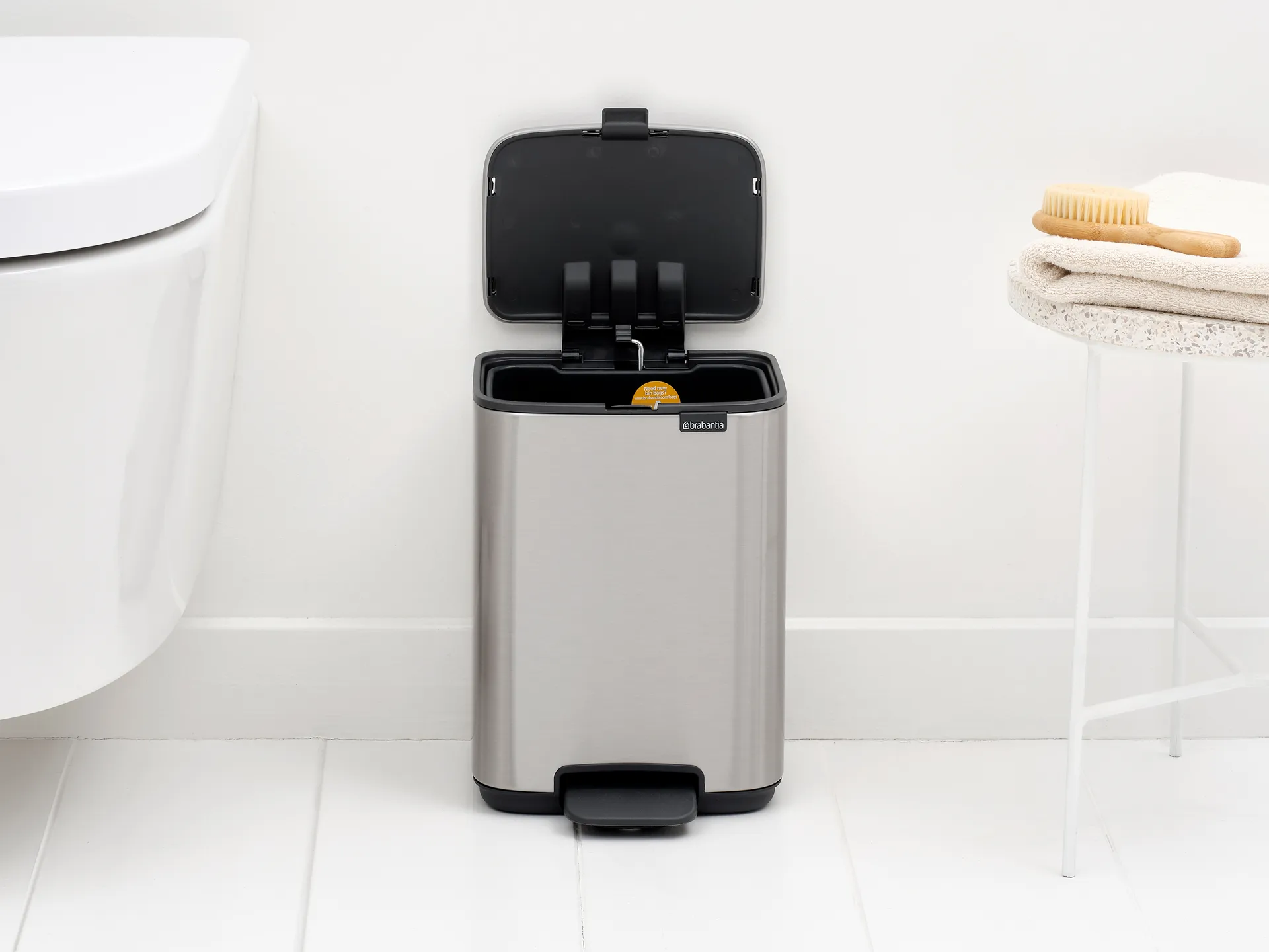 Bo pedalbøtte 4 L, Matt Steel Fingerprint Proof Brabantia