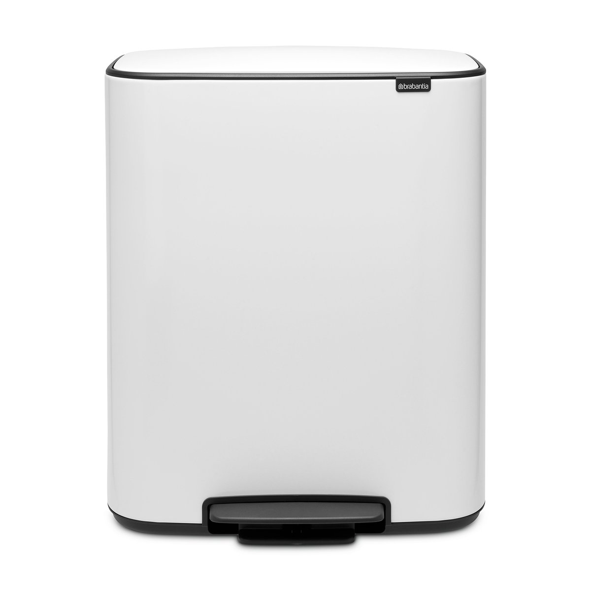 Brabantia Bo pedalbøtte 60 L Hvit