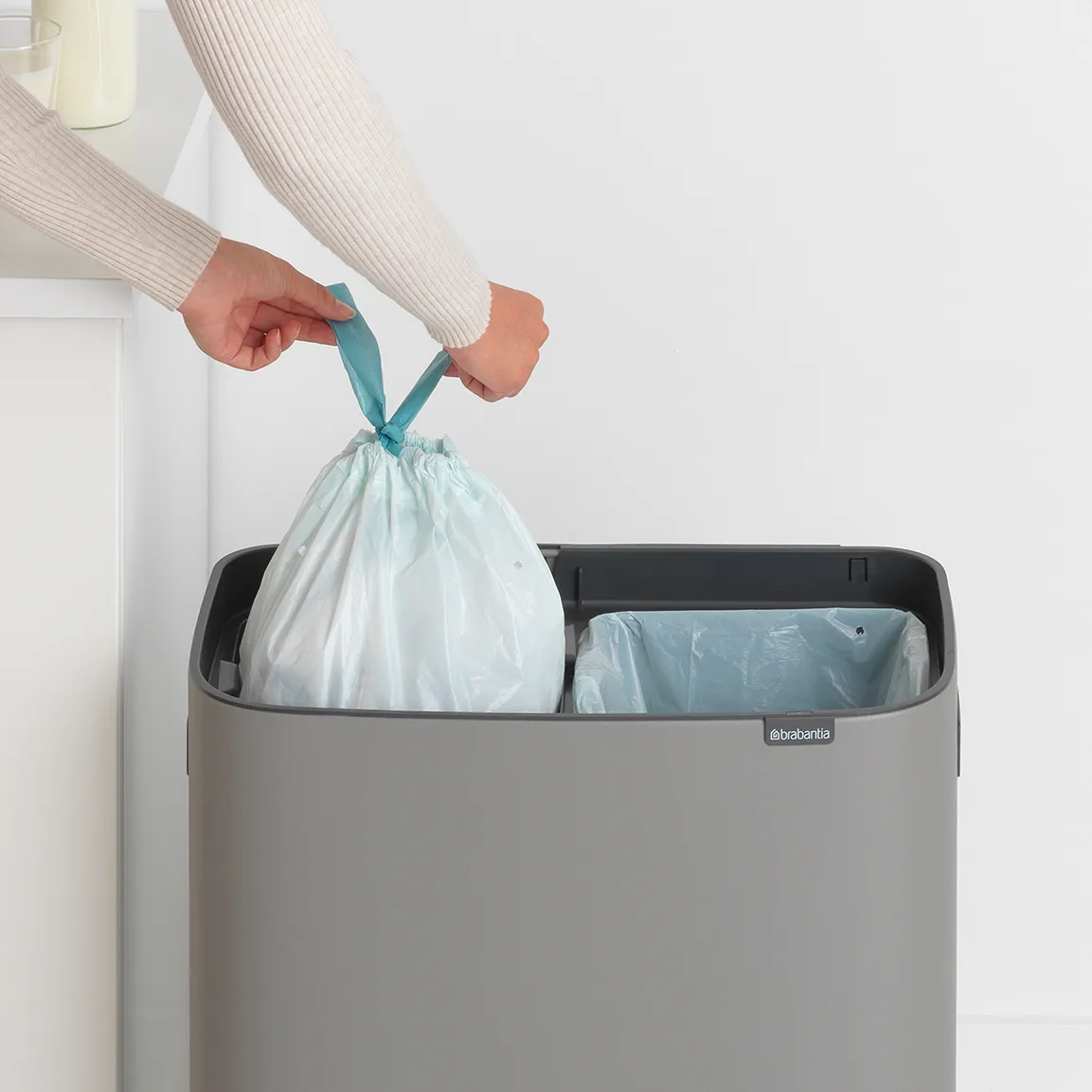 Bo touch bin 2 x 30 L, Mineral concrete grey Brabantia