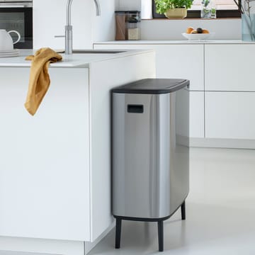 Bo touch bin high 2 x 30 L - Mattbørstet stål - Brabantia