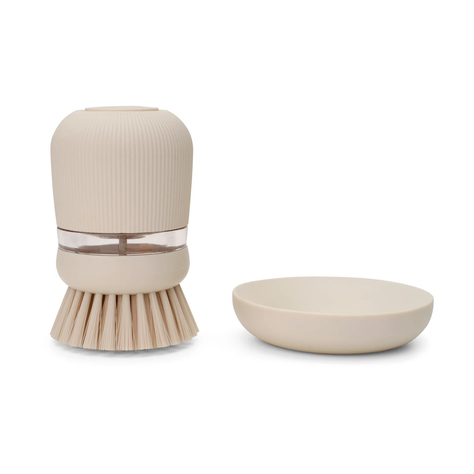 Brabantia oppvaskmiddelbeholder med oppvaskbørste, Soft beige Brabantia