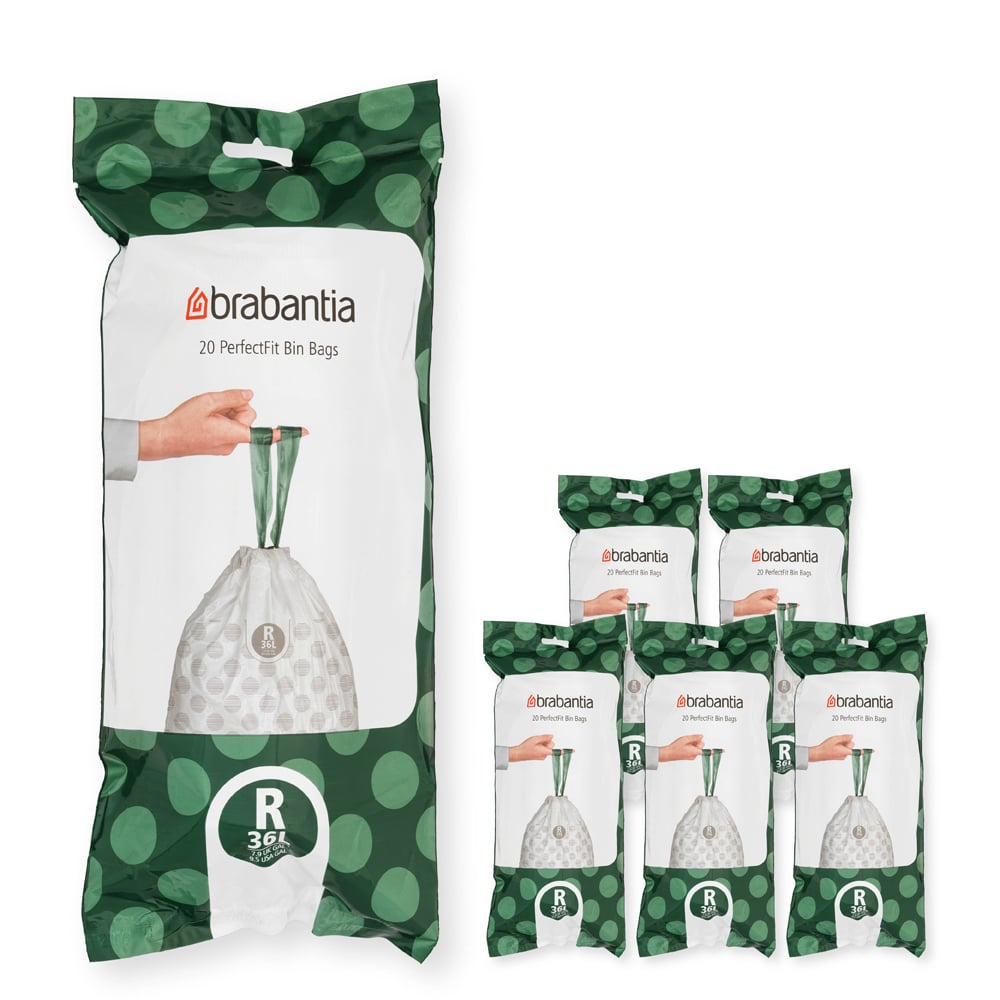 Brabantia Brabantia PerfectFit avfallspose 120 poser Modell R, 36 L