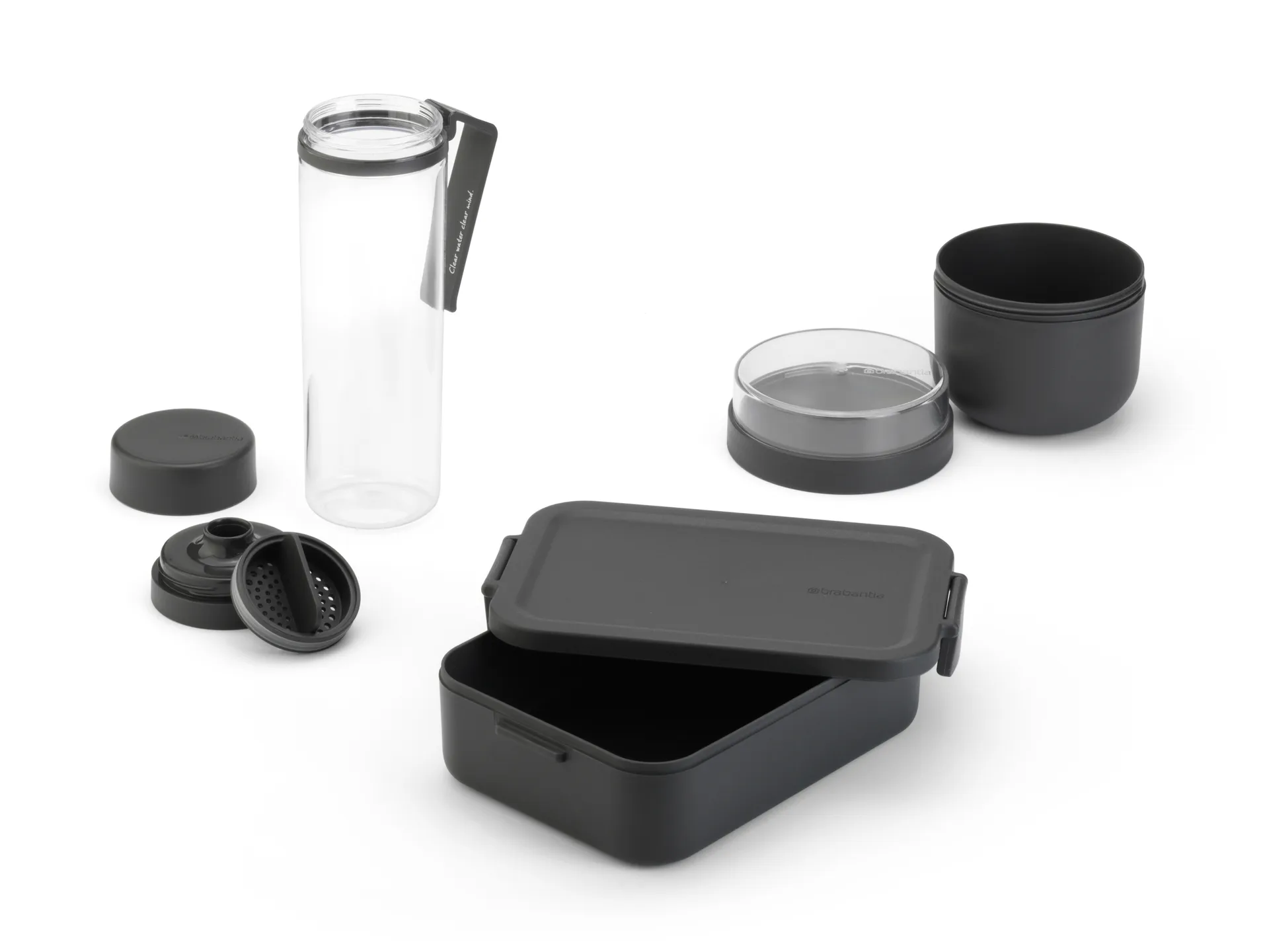Make & Take frokost- og lunsjsett 3 deler, Mørkegrå Brabantia