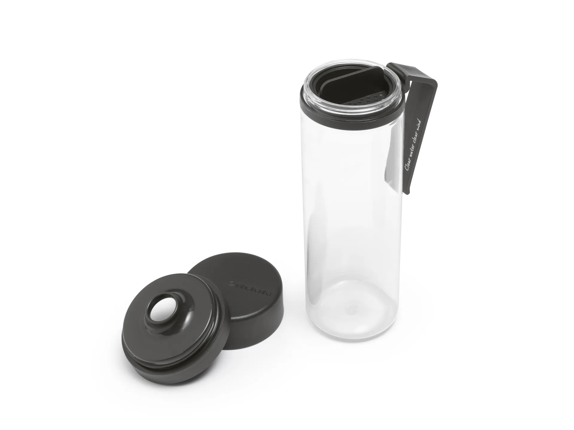 Make & Take vannflaske med sil 0,5 L, Mørkegrå Brabantia