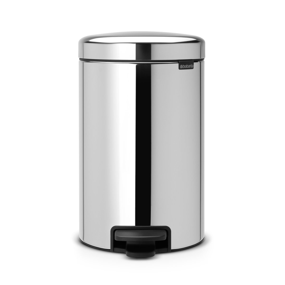 Brabantia 113581, 12 l, Rund, Rustfritt stål, Plast, Pedal, 25,1 cm