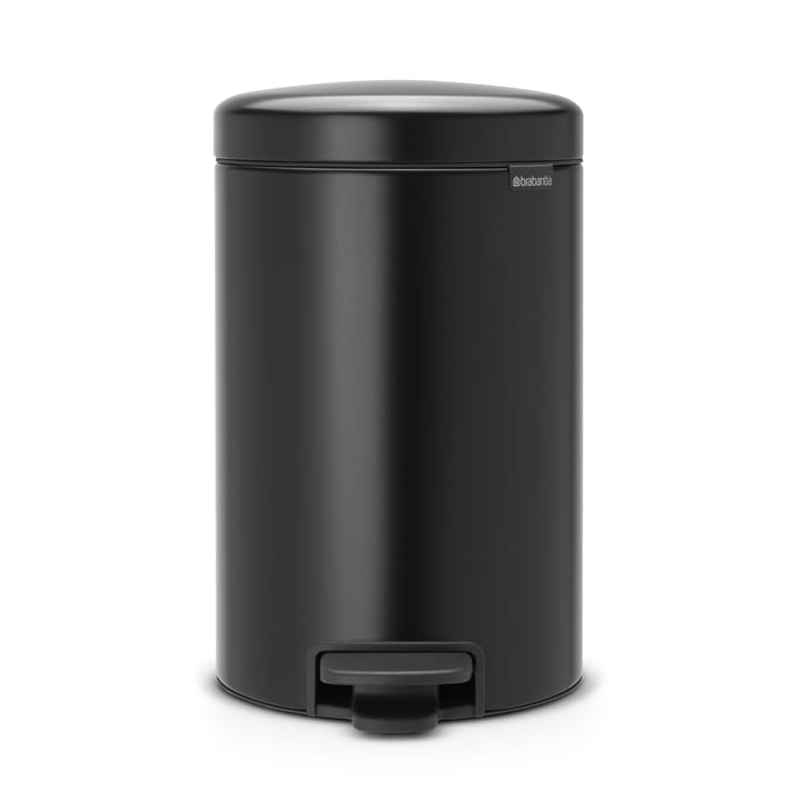 New Icon pedalbøtte 12 liter - matt black (svart) - Brabantia