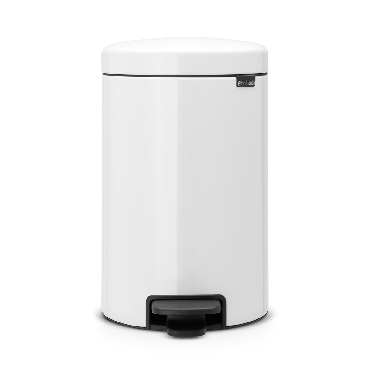 Brabantia newIcon - Søppelbøtte - flipp-lokk - 12 L - fotpedal - hvit