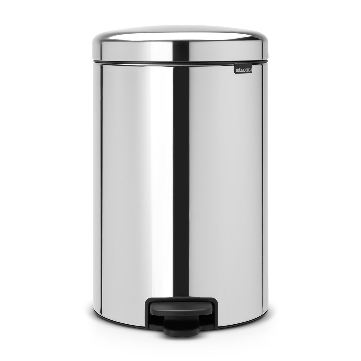 Brabantia New Icon pedalbøtte 20 liter briljant stål (sølv)