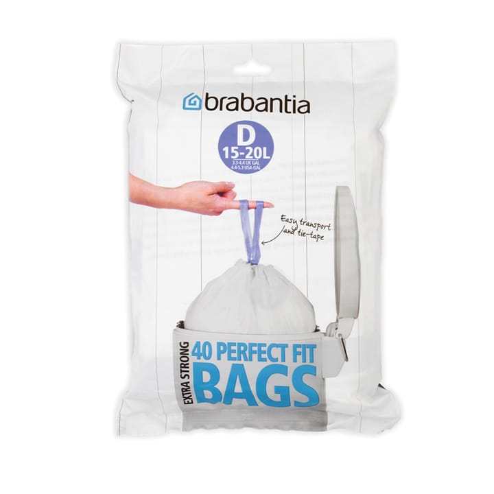 PerfectFit avfallspose D (40 stk poser per pakke), 15-20 L Brabantia