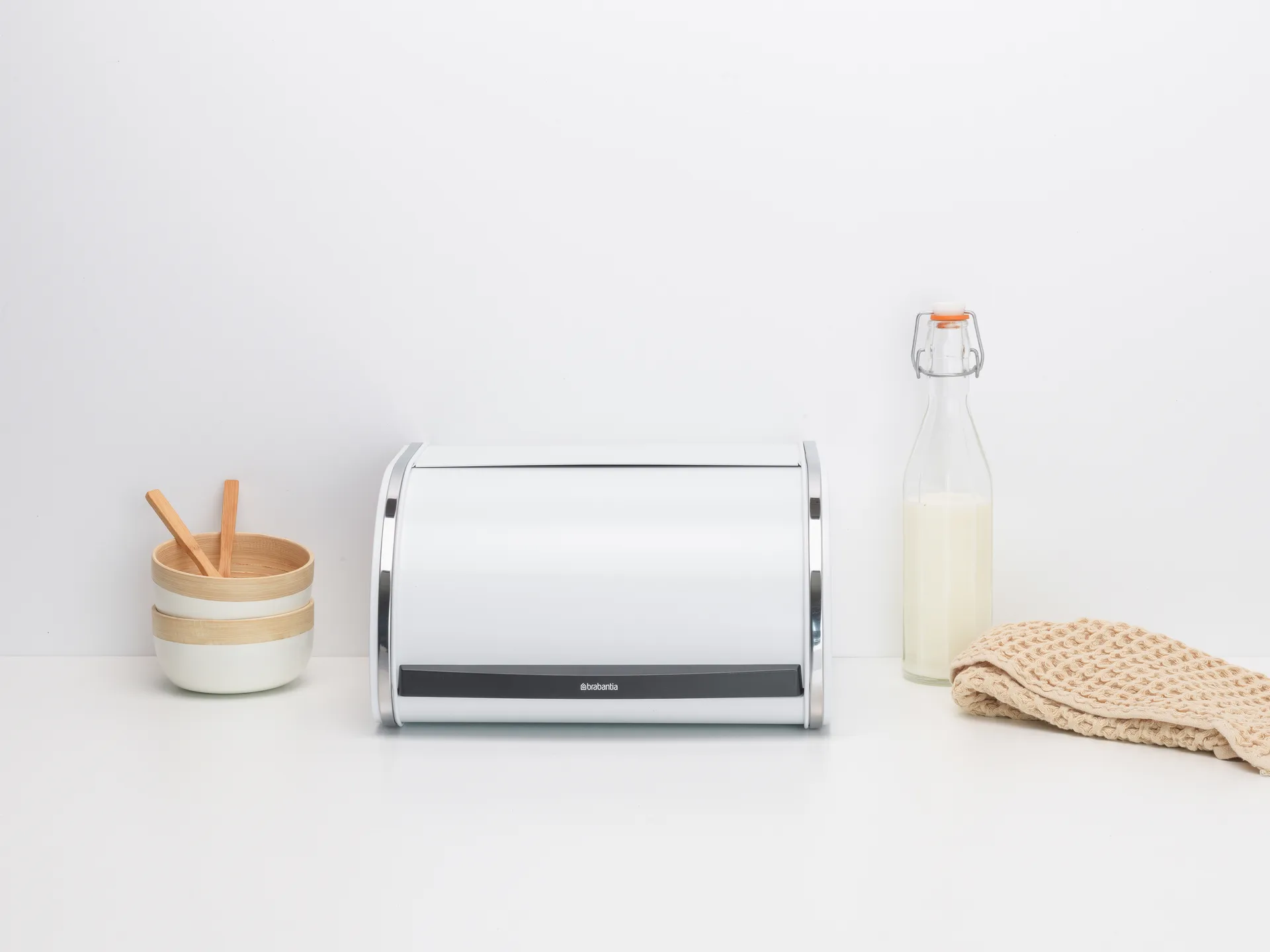 Roll Top brødboks liten, Hvit Brabantia