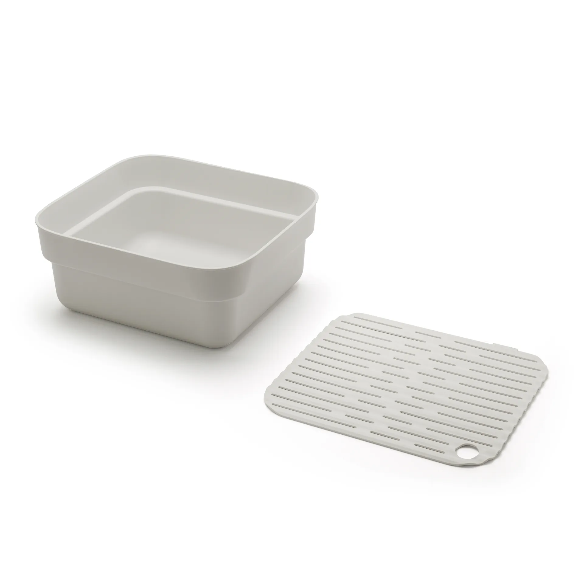 Sinkside oppvaskbalje med tørkebrett 34 x 37 cm, Lysegrå Brabantia