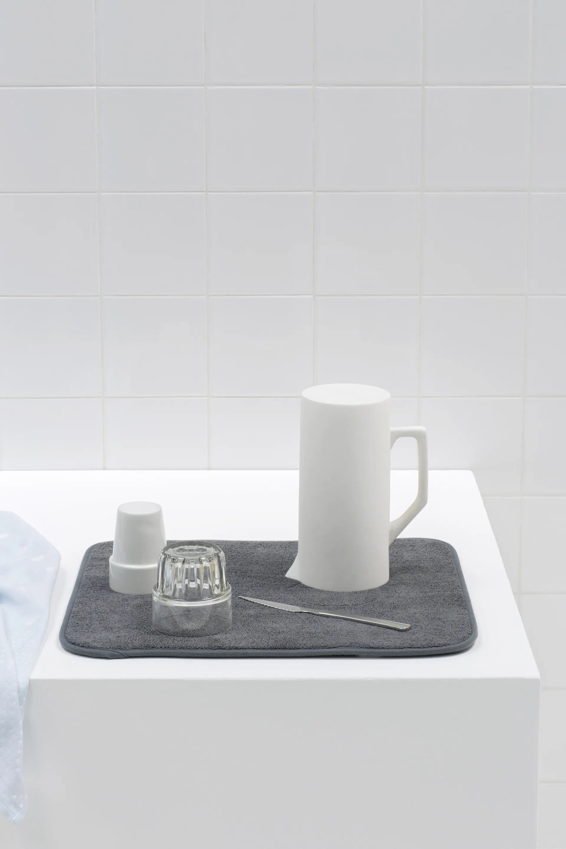 Sinkside oppvaskmatte mikrofiber 47 x 40 cm, Mørkegrå Brabantia