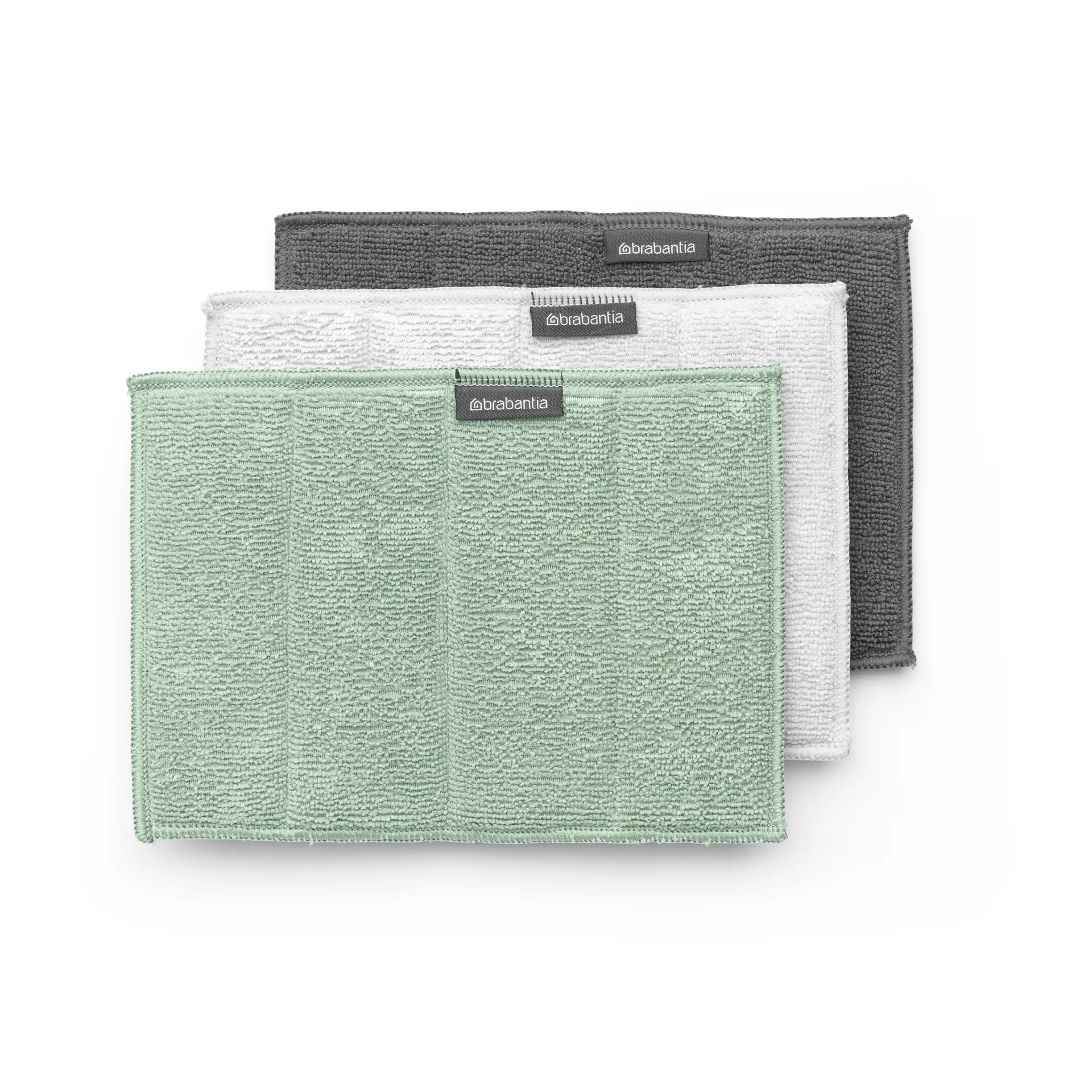 Sinkside rengjøringssvamp mikrofiber 3-pakning, Jade green Brabantia