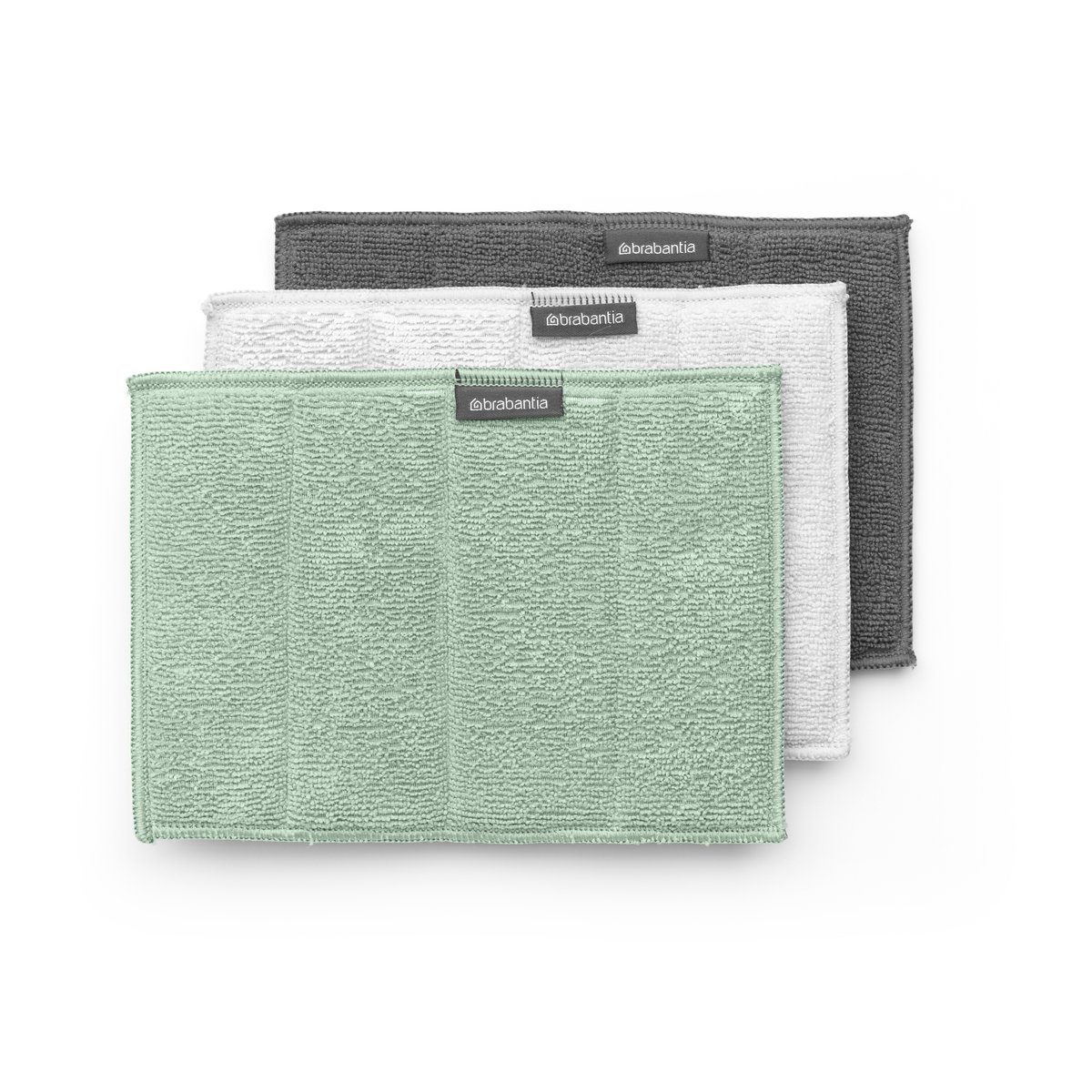 Brabantia Sinkside rengjøringssvamp mikrofiber 3-pakning Jade green