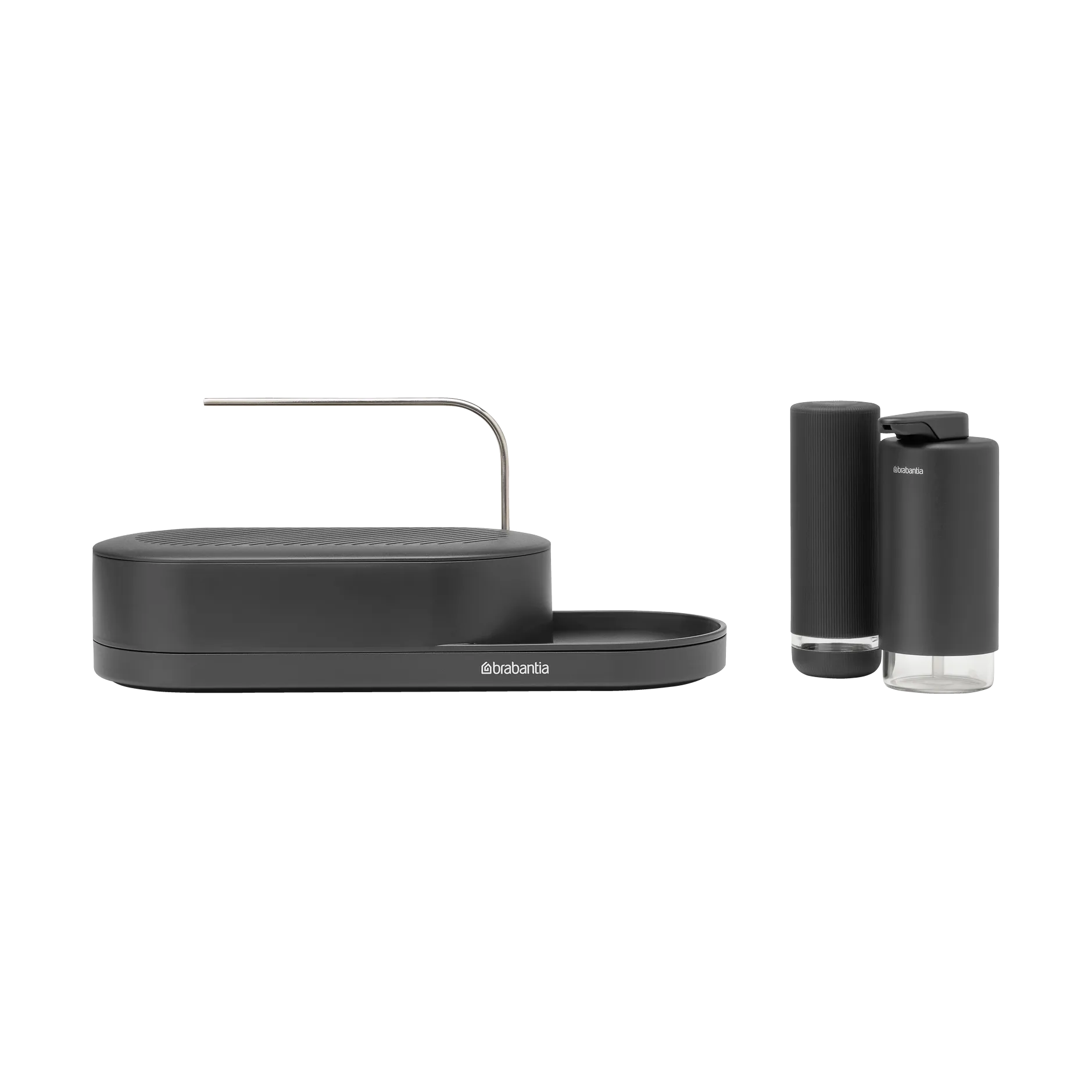 SinkStyle oppvaskorganiserer sett 3 deler, Mineral Infinite Grey Brabantia
