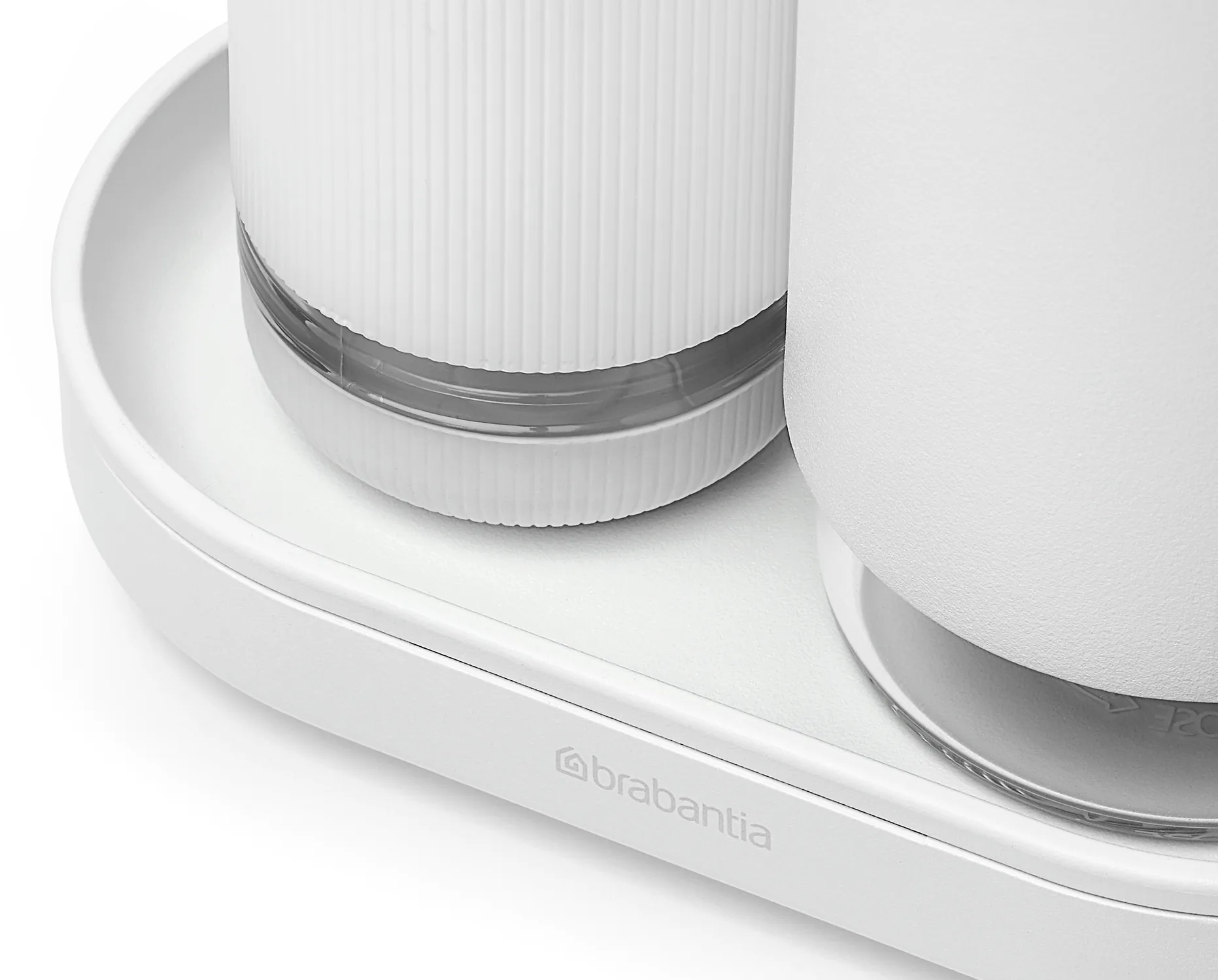 SinkStyle såpepumpe/oppvaskdispenser sett, Mineral Fresh White Brabantia