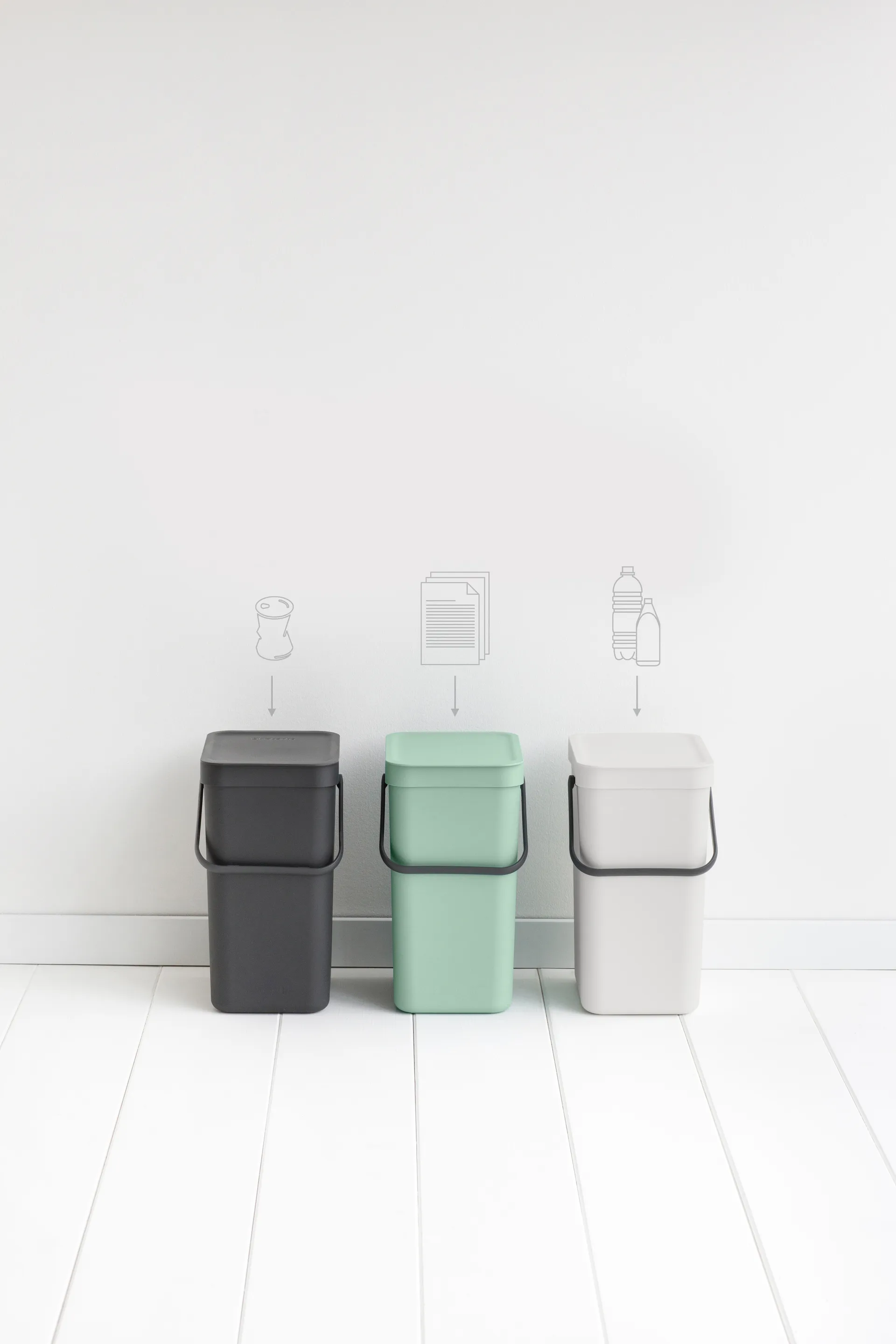 Sort & Go søppelbøtte 12 liter, Jade green Brabantia