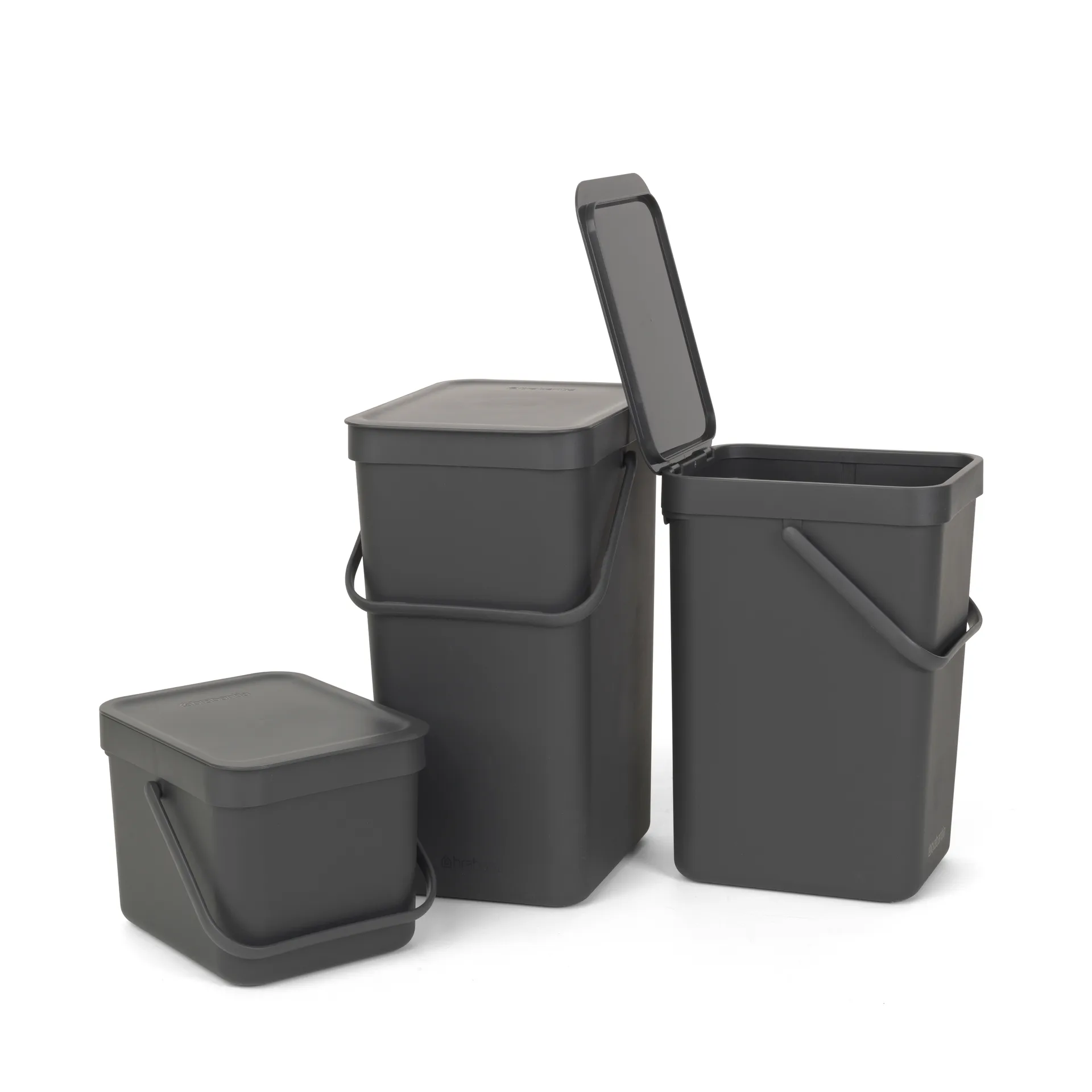 Sort & Go søppelbøtte 6 liter, grå Brabantia
