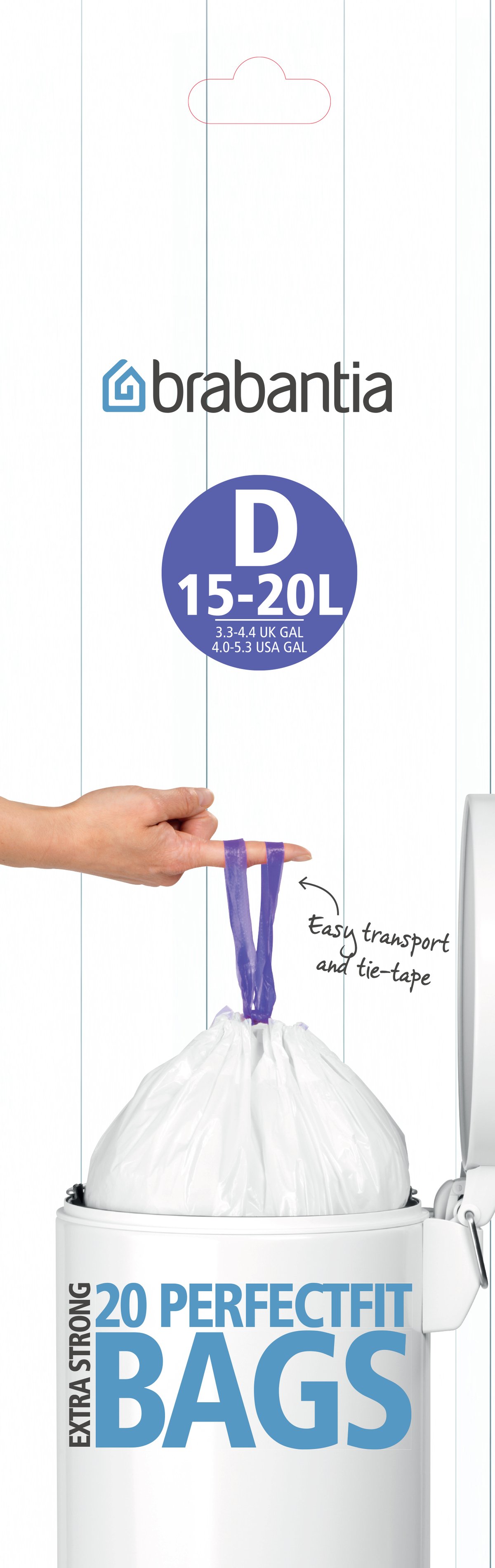 Brabantia Søppelposer D 15 L 20 poser/rull 15 L